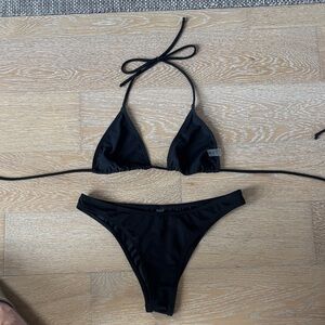 Black Triangle Bikini Set - Women Swim